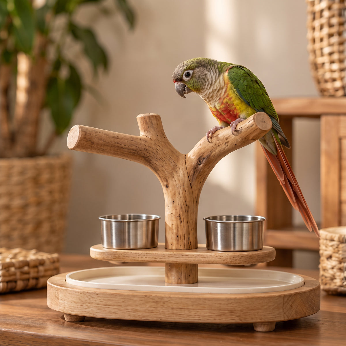 Tevqari™ Branch Parrot Foraging Stand