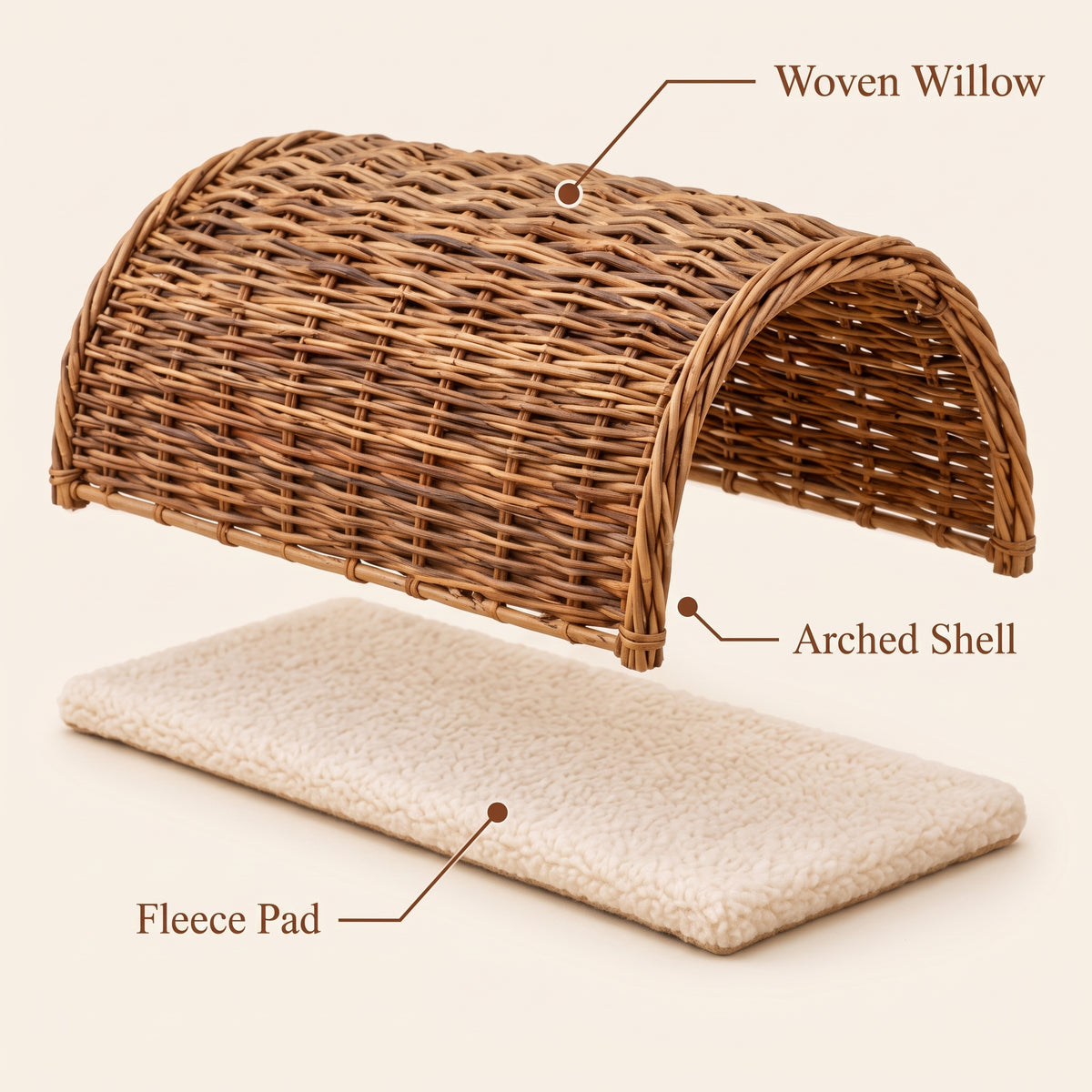 Tevqari™ Willow Guinea Pig Tunnel