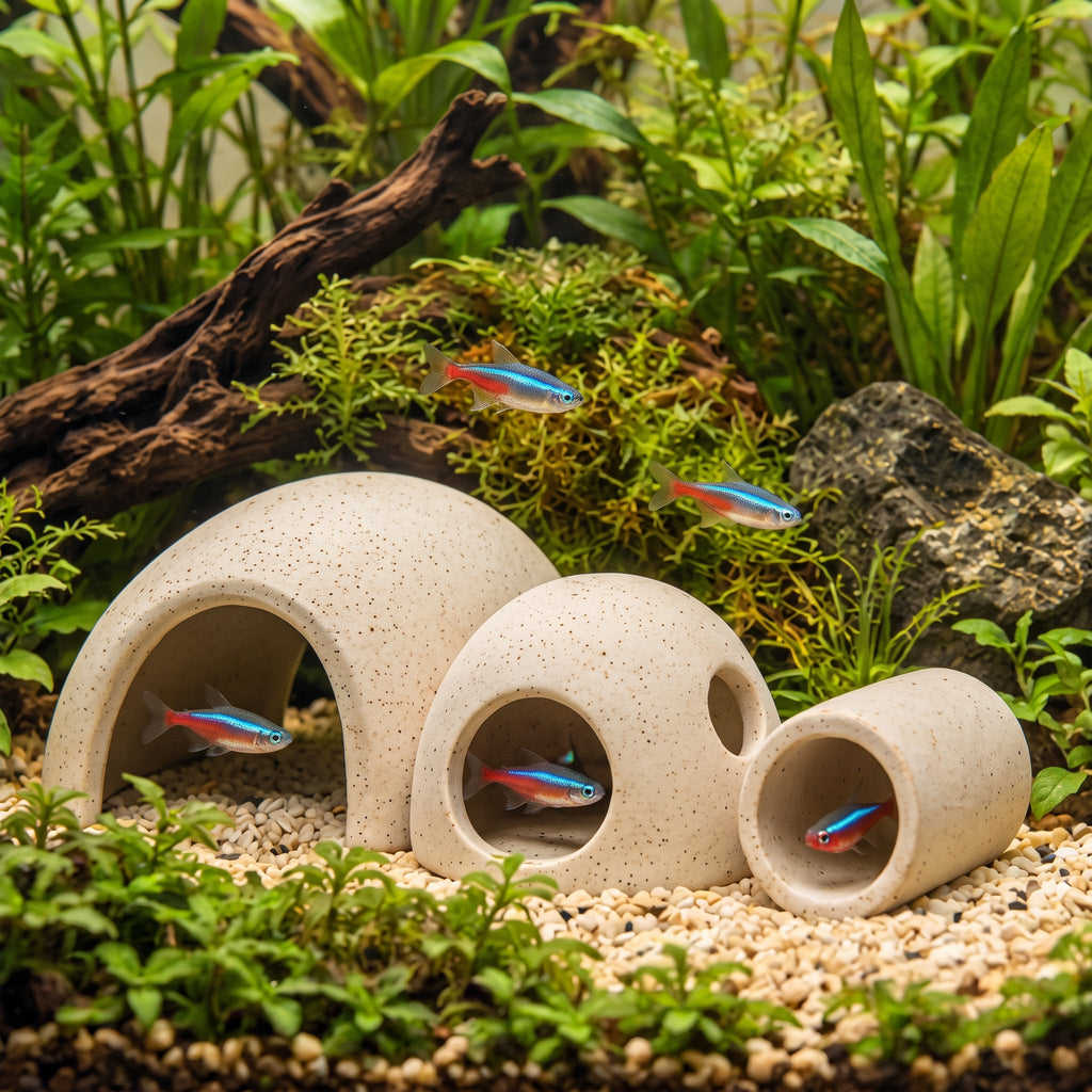 Tevqari™ Cove Aquarium Cave Trio