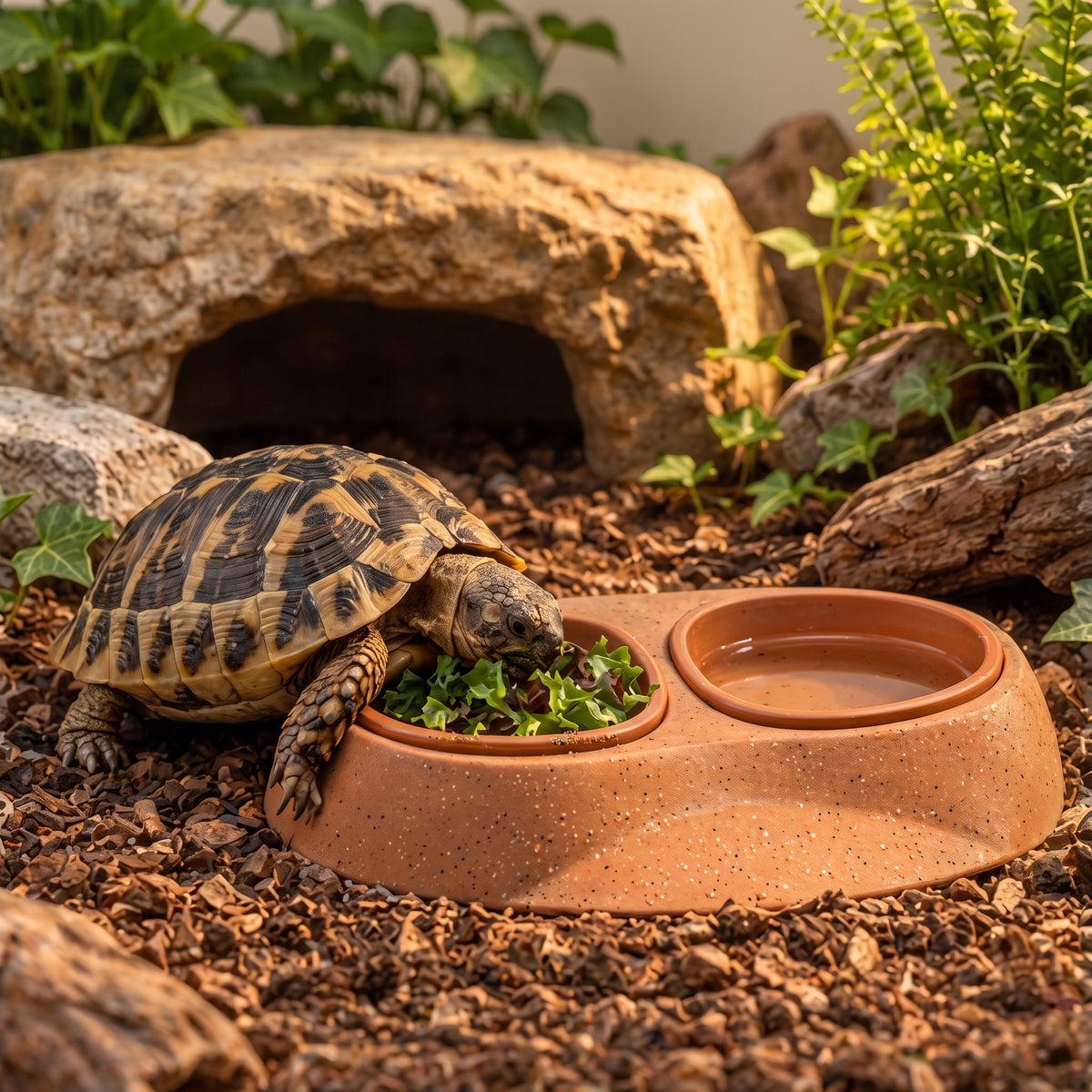 Tevqari™ Terra Tortoise Feeding Dish