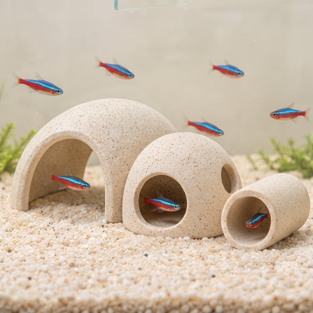 Tevqari™ Cove Aquarium Cave Trio