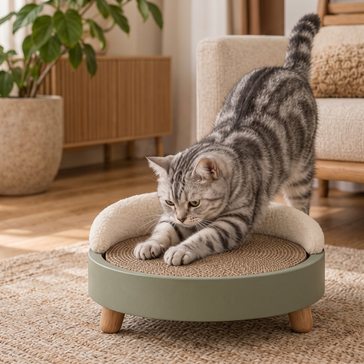 Tevqari™ Orbit Cat Scratch Pod