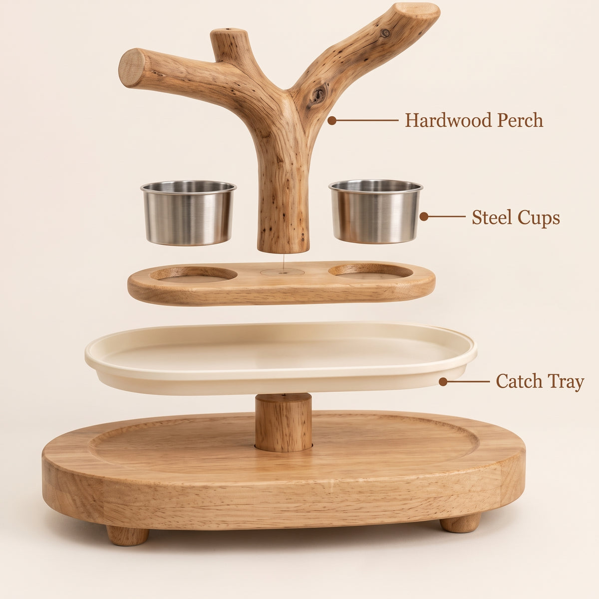 Tevqari™ Branch Parrot Foraging Stand