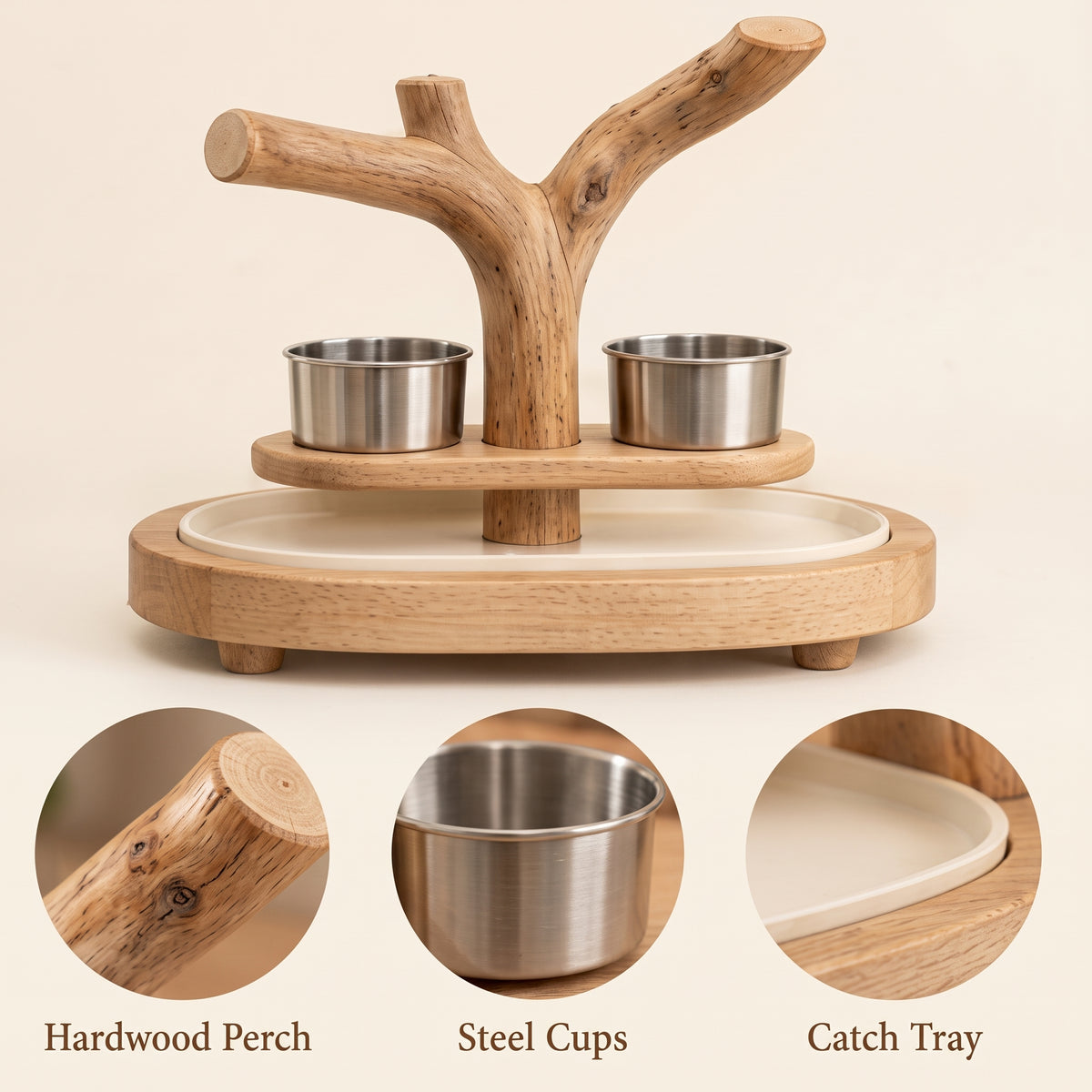Tevqari™ Branch Parrot Foraging Stand